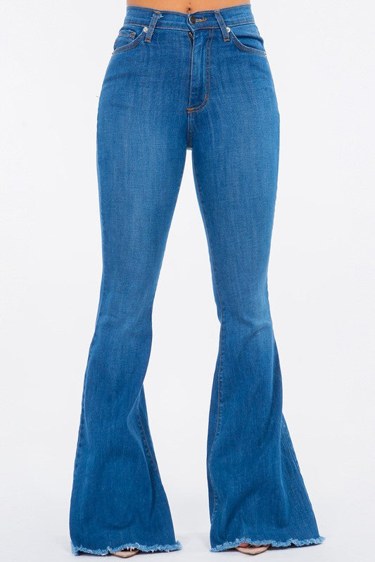 Classic Bell Bottom Jean in Medium Blue