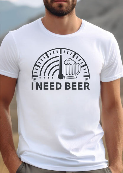 I Need Beer Crew Neck Graphic Tee