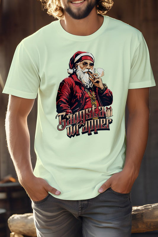 Gangsta Wrapper, Christmas Unisex Graphic Tee